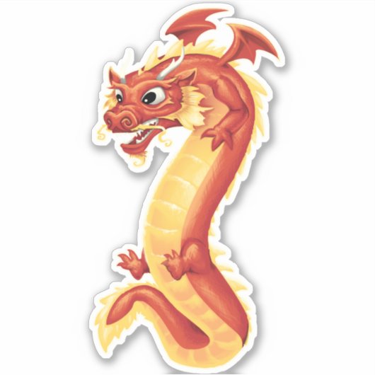 Zippy Dragon Sticker (Voorkant)