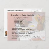 Zippy Meatball Recipe Briefkaart (Voorkant / Achterkant)