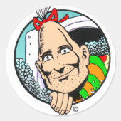 Zippy the Pinhead Ronde Sticker (Voorkant)