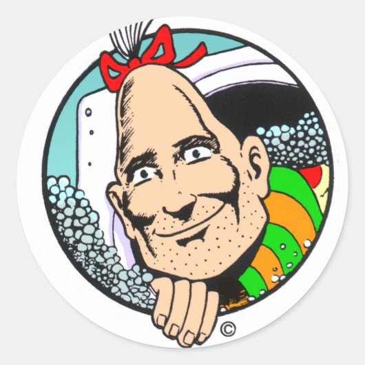 Zippy the Pinhead Ronde Sticker (Voorkant)