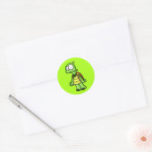 Zippy the Turtle Ronde Sticker (Envelop)