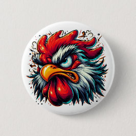 "Zippy the Vivid Rooster" Button