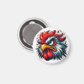 Zippy the Vivid Rooster Magnet (Voorkant / Achterkant)