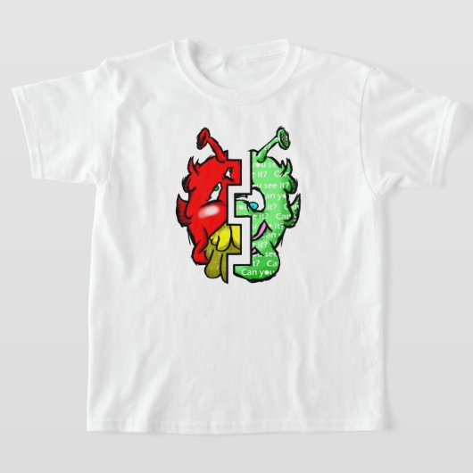 Zippy Trippy Alien Dazs 2-face Gre/Re k T-shirt (Laagn)