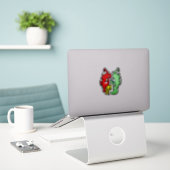 Zippy Trippy Alien Dazs 2-face Gre/Re Sticker (Laptop op bureau)