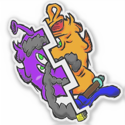 Zippy Trippy Alien Dazs 2-face Ha/Old Sticker (Voorkant)