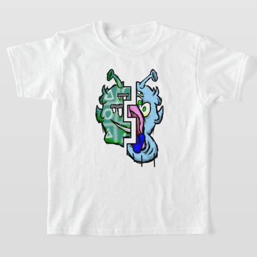 Zippy Trippy Alien Dazs 2-face Xo/Ice k T-shirt (Laagn)