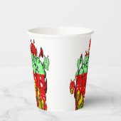 Zippy Trippy Alien Dazs Green-Tooth Papieren Bekers (Links)