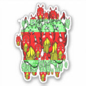 Zippy Trippy Alien Dazs Green-Tooth Sticker (Voorkant)