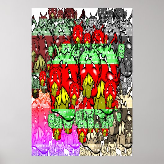 Zippy Trippy Alien Dazs Green-Tooth x5 Poster (Voorkant)