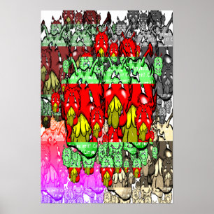 Zippy Trippy Alien Dazs Green-Tooth x5 Poster