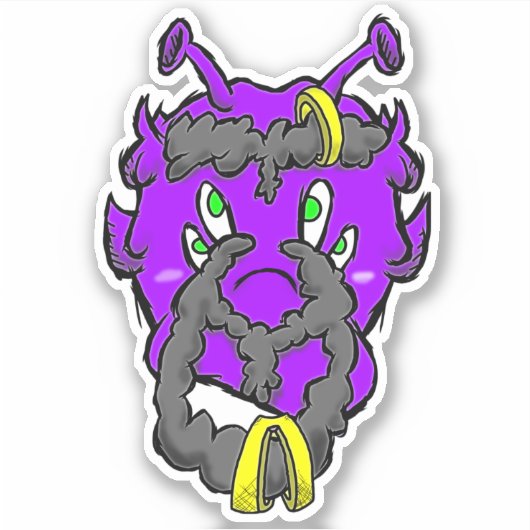 Zippy Trippy Alien Dazs Hair Sticker (Voorkant)