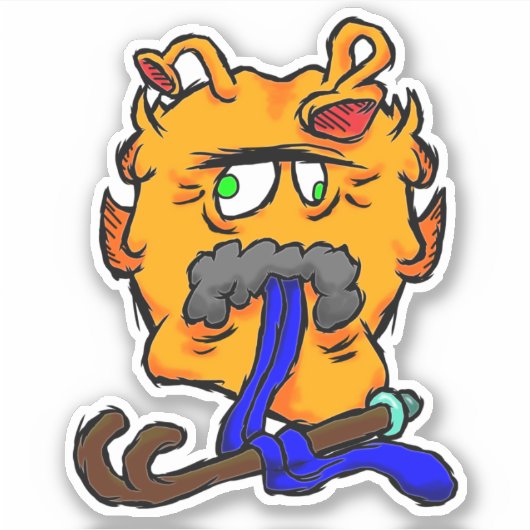 Zippy Trippy Alien Dazs Old Sticker (Voorkant)