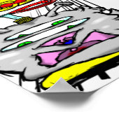 Zippy Trippy Alien Dazs plezier Poster (Hoek)