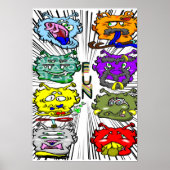 Zippy Trippy Alien Dazs plezier Poster (Voorkant)