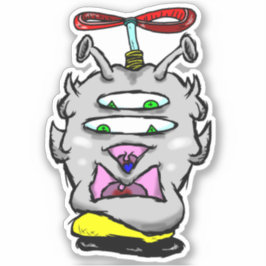 Zippy Trippy Alien Dazs Spinner Sticker