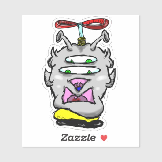 Zippy Trippy Alien Dazs Spinner Sticker (Vel)