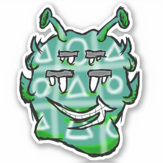Zippy Trippy Alien Dazs XOXO Sticker (Voorkant)