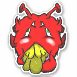 Zippy Trippy Alien Dazs yellow tooth Sticker