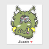 Zippy Trippy Alien Dizzy Sticker (Vel)