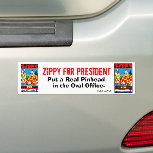 Zippy voor President Bumpersticker (Op auto)