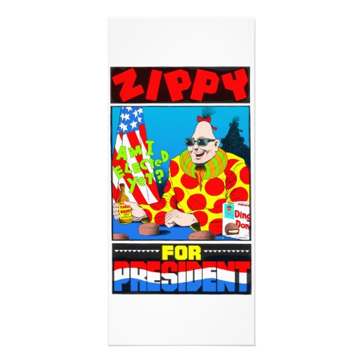 Zippy voor President! Reclamekaart (Voorkant)