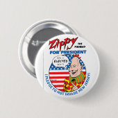 Zippy voor President! Ronde Button 5,7 Cm (Voorkant /achterkant)