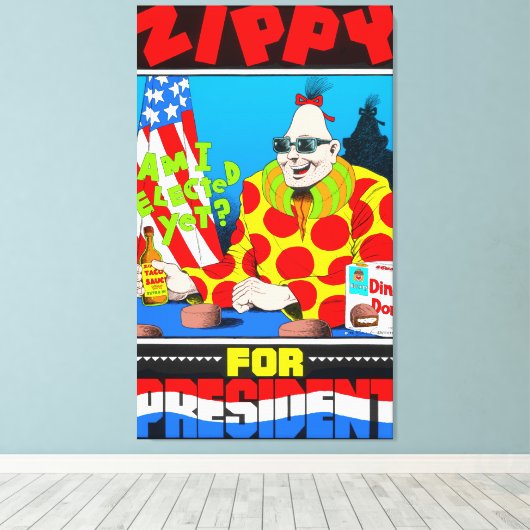 Zippy voor Presidenten canvas (Insitu (Houten vloer))