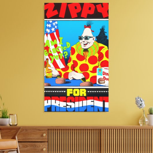 Zippy voor Presidenten canvas (Insitu (Woonkamer))