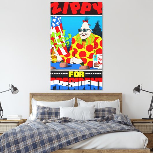Zippy voor Presidenten canvas (Insitu (Slaapkamer))