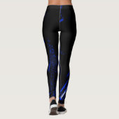 Zips Blue print leggings (Achterkant)