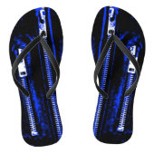 Zips Blue print teenslippers (Voetbed)