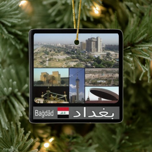 zIQ003 BAGDAD, Irak, Midden-Oosten, Azië, Keramisch Ornament (Boom)