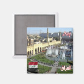 zIQ004 ERBIL, Irak, uitzicht op SHAR PARK, Fridge Magneet (Voorkant / Achterkant)