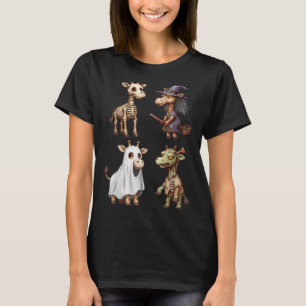 Ziraffe Boo Zombie Heks Halloween Kostuum Vrouwen T-shirt