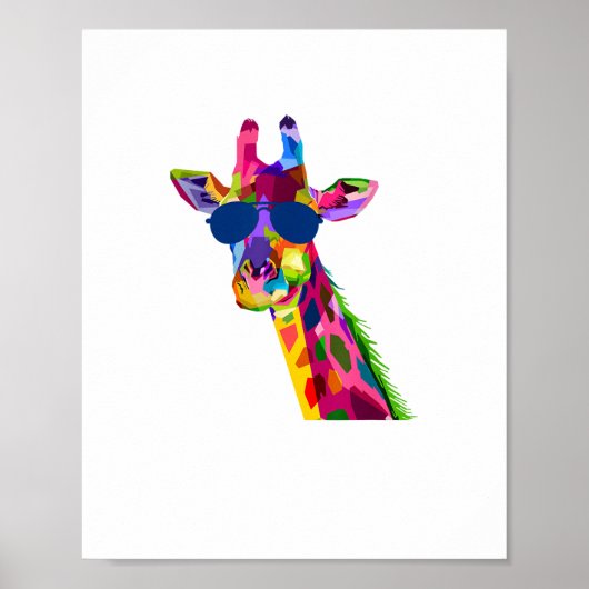 Ziraffe Dierenparkbewaarder Safari Dier Ziraffe Poster (Voorkant)