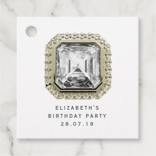 Zirconia Diamond April Birthstone Bedankjes Labels