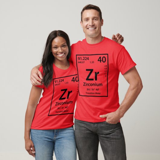 Zirkonium Element (zwart) T-shirt (Unisex)
