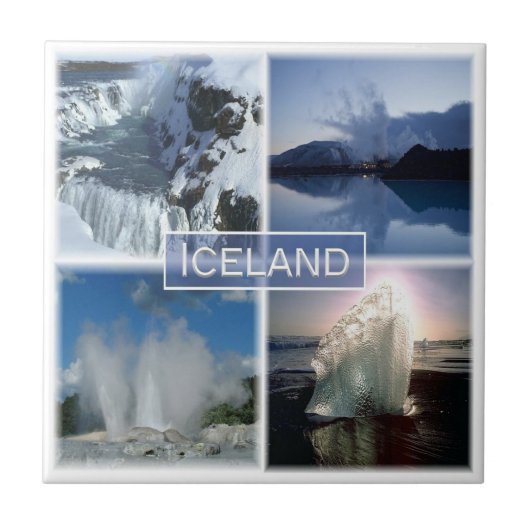 zIS001 IJsland, Tegeltje (Voorkant)