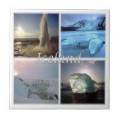 zIS002 IJSLAND, Tegeltje (Voorkant)