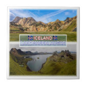 zIS003 LANDMANNALAUGAR, IJsland, Tegeltje (Voorkant)