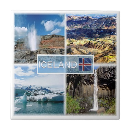 zIS004 LANDMANNALAUGAR, IJsland, Tegeltje (Voorkant)