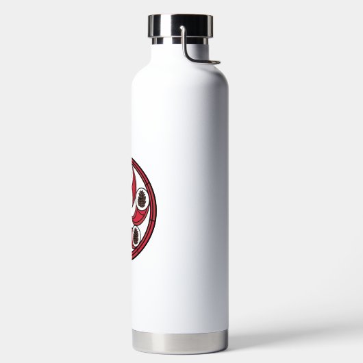 Zisa hex-teken op een waterfles (Links)