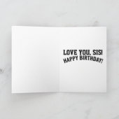 ZISTER BIRTHDAY ROOS LOVE KAART (Binnen)