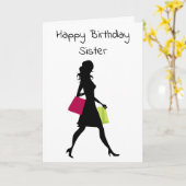 **ZISTER** BIRTHDAY WIL NAAR AANGETALEERDE SCHIP KAART (Gele Bloem)