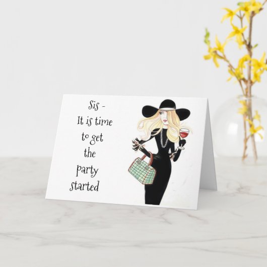 ***ZISTER*** HET IS *UW BIEDDAG* LAAT DE CELEBRAAT KAART (Gele Bloem)