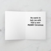 **ZISTER** MERRY CHRISTMAS (VAN KOOLTEDDY BEAR) KAART (Binnen)