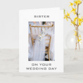 ZISTER OP UW WEDDAG - VERLIES EN GEZICHT KAART (Gele Bloem)