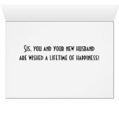 **ZISTER** OP UW WEDDAG-=WISH LOT (Binenzijde Horizontaal (Onderkant))