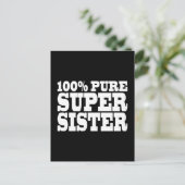 Zisters Birthday parties 100% zuiver superzuster Briefkaart (Staand voorkant)